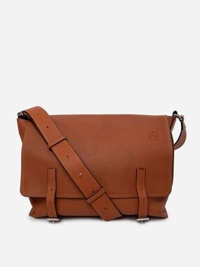 Loewe 2016 Brown Leather Messenger Bag